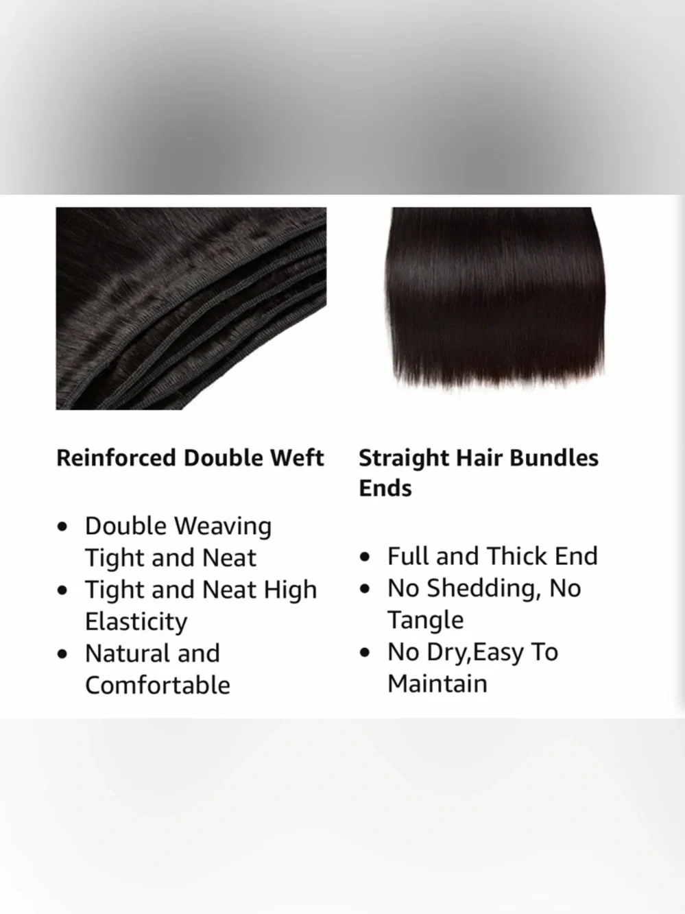 HUMAN HAIR 4 Black Straight Hair Bundles - Sleek Natural Shine